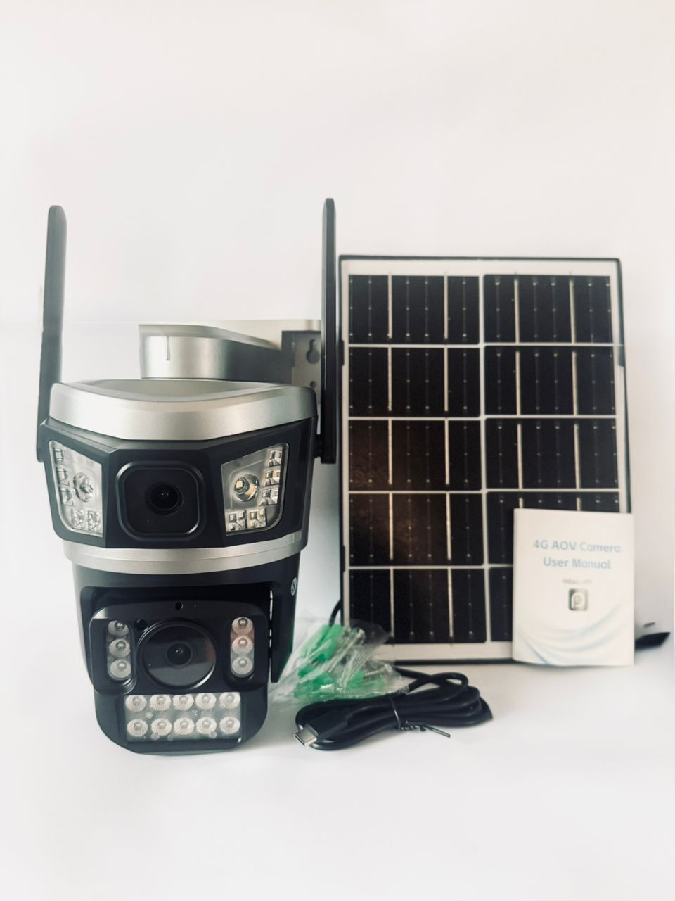 Dual Lens AOV solar cctv